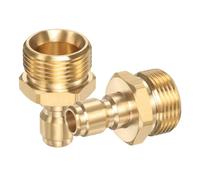 QUARKZMAN 2 Pezzi Adattatore per Lavapressione, 1/4" Maschio Quick Plug A M22 14mm Maschio Quick Connect Raccordi Adattatore Girevole in Ottone per Tubo Lavapressione