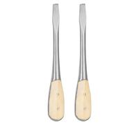 QUARKZMAN 2 Pezzi Cacciavite A Lame SL9 8" In Acciaio Al Carbonio Con Impugnatura In Legno Per Serrare, Scanalare E Allentare