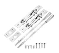 QUARKZMAN 2 Pezzi Catenacci A Scomparsa Con Asta, 10 Pollici Catenaccio A Scomparsa In Acciaio Inossidabile Per Porte, Serratura Di Sicurezza Nascosta Per Porte Francesi Doppie, Porte