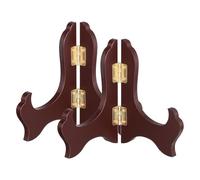 QUARKZMAN 2 Pezzi Cavalletto Di Legno Portaquadri 4" Piccoli Cavalletti Pieghevoli Supporto Da Tavolo Per Cornici Decorative Libri Opere D'Arte Oggetti Da Scrivania Bordeaux