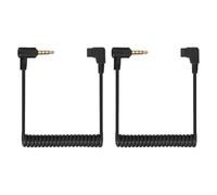 QUARKZMAN 2 Pezzi Cavo PC Sync Flash Da 3mm A Maschio Cavo 2.5mm(3P A S1(3P | Sync Flash Plug A Maschio Con Filo A Spirale E Bloccaggio A Vite, Adatto