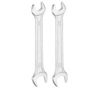 QUARKZMAN 2 Pezzi Chiave A Doppia Estremità Aperta 10mm x 13mm Metrica Angolo Offset 15 Gradi Chiave A Testa Piatta Piccola Chiave Aperta Zincata Per Riparazione Auto Montaggio Mobili