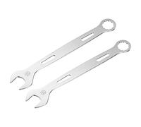 QUARKZMAN 2 Pezzi Chiave Combinata 25mm Metrica Super Sottile A 12 Punte Estremità A Scatola E Aperta Acciaio Al Cromo Vanadio Doppia Estremità Attrezzo Per Riparazioni