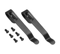 QUARKZMAN 2 Pezzi Clip da Tasca 2,01 Pollici 420 Inox Profondo Nero | Clip Posteriore da Tasca Universale per Coltello Pieghevole, con Viti, Ricambi per Coltello Fai-da-te, Annerito, per Uomo