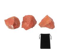 QUARKZMAN 2 Pezzi Cristalli Grezzi Di Giada Rossa, Pietre Cristallo | Grezzo Gemme Vere Con Borsa In Velluto Per Riempimento Vasi Decorazione Paesaggio Base Collezione Casa Decor Progetto
