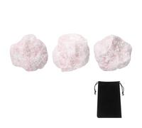 QUARKZMAN 2 Pezzi Cristalli Grezzi Rosa Silice, Pietre Cristallo | Gemme Grezze Vere Con Sacchetto In Velluto Per Riempimento Vasi Decorazione Paesaggio Base Collezione Casa Decor Progetto