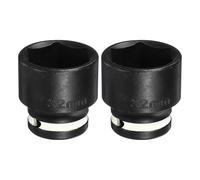 QUARKZMAN 2 Pezzi Dado Ad Impatto Basso A 6 Punti Attacco 1/2" 32mm Acciaio CR-V Per Dadi Esagonali E Bulloni Lunghezza 1.7" Per Riparazioni Auto E Macchinari Bianco E Nero