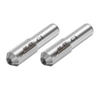 QUARKZMAN 2 Pezzi Dressatori A Diamante, 10mm x 47mm (25/64" x 1-7/8") Punta Taperata Singola Per Mola Rotonda Strumento Per Smerigliatura A Diamante Saldato, Colore Argento