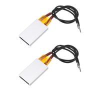 QUARKZMAN 2 pezzi Elemento riscaldante PTC, Piastra riscaldante PTC AC DC 220V involucro alluminio ceramica pellicola poliammidica riscaldatore 3W-75W 80°C termostato ceramico