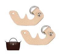 QUARKZMAN 2 Pezzi Fibbie Kit Conversione Tra Collo A Spalla Beige | Sostituzione Cinturino Borsetta, In Pelle Senza Fori, Per Mini Borsellino, Accessorio Borsa Artigianale