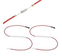 QUARKZMAN 2 Pezzi Fusibile Termico Universale Per Cuociriso, 229°C 10A 250V Fusibile Termico In Metallo Con Terminale E Terminale Ad Anello Guaina In Fibre Di Vetro Per Ricambi Elettrica