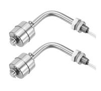 QUARKZMAN 2 Pezzi Interruttore A Galleggiante In Acciaio Inox Asta Da 78mm | Sensore Di Livello Dell'Acqua Orizzontale, 110V DC 0.5A, M10, Di Livello Liquido Singolo, Per Pompa/Allarme