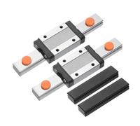 QUARKZMAN 2 Pezzi MGN12 100mm Guida Lineare Con 2 Pezzi MGN12H Blocco Carrello Scorrevole Cuscinetto Acciaio E 2 Pezzi Mini Guida Lineare MGN12 Plastica Per Stampanti 3D, Nero