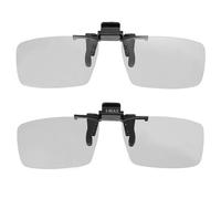 QUARKZMAN 2 Pezzi Occhiali 3D Clip-On Polarizzati, Occhiali 3D Passivi A Cornice Circolare Per Film Anaglifici Cinema Giochi TV Fotoproiettore