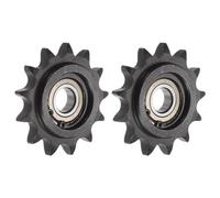 QUARKZMAN 2 Pezzi Pignone Tenditore per Catena a Rulli DIN(ISO Foro 12mm | 08B, Passo 1/2", Temprato, con 13 Denti Cuscinetto a Singola Riga Tipo B Incluso