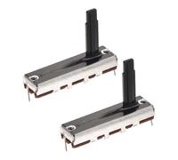 QUARKZMAN 2 Pezzi Potenziometro Lineare Singolo a Scorrimento Diritto 3 Pin B10K 35mm(L) Corsa 20mm Manopola 20mm Resistore Variabile Fader Mixer Potenziometro Elettronico