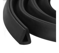 QUARKZMAN 2 Pezzi Profilo di Protezione a U, Lunghezza 4.9ft, Guarnizione in Gomma per Bordi, Adatta per Spessore di 4.5-5mm, (23/64" L x 7/16" A) Nero