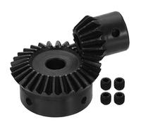 QUARKZMAN 2 Pezzi Set Ingranaggi Conici A Denti Dritti, Modulo 1.5 Rapporto 1:2 (15D/30D) Ingranaggio Conico In Acciaio Temprato, Ingranaggi A 90 Gradi Per Motori, Foro Albero 8/10mm