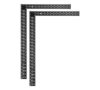 QUARKZMAN 2 Pezzi Squadra Di Precisione Per Macchinista 24"90 Gradi Acciaio Inox Squadre Da Ingegnere Tipo L Metallico Squadra Ad Angolo Retto Strumento Per Cornici Per Nero