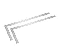 QUARKZMAN 2 Pezzi Squadra Di Precisione Per Macchinista 24"90 Gradi In Acciaio Inox Squadre Da Ingegnere Tipo L Squadra Angolo Retto Strumento Per Cornici Per Falegnameria Argento