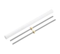 QUARKZMAN 2 Pezzi Vite A Chiocciola 400mm Tr8x4 Con Dado In Ottone (Passo 2mm, 2 Principi, Avanzamento 4mm), Barra Vite In Acciaio Inossidabile 304 Parti Di Aggiornamento, Argento