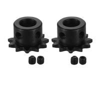 QUARKZMAN 2 Pz Catena A Rulli Pignone #25 Foro 10mm 11 Denti Acciaio Al Carbonio C45 ANSI #25 Pignone A Rulli Foro Tondo Con Viti Di Blocco Per Catena ISO 04C