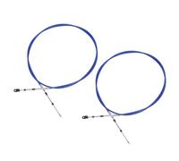 QUARKZMAN 2 Pz Cavo Controllo Gas E Cambio Per Yamaha Fuoribordo | Blu, Acciaio Inossidabile E Gomma, Lunghezza 300cm (118 Pollici), Filettatura M5x0.8, Resistente Alla Corrosione E All'Usura