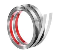 QUARKZMAN 2 Pz Fregio Parete In Acciaio Inossidabile, 5 M X 15 Mm Adesivo Decorativo Metallico Per Bordo Specchio Piastrelle Soffitto Parete, Colore Argento Specchiato