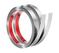 QUARKZMAN 2 Pz Profilati In Acciaio Inossidabile Da Parete, 5 m x 20 mm Adesivo Decorativo Metallico Per Bordo Specchio Piastrelle Parete Soffitto, Colore Argento Specchiato