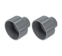 QUARKZMAN 2 Pz Riduttore Tubo in UPVC, Accoppiamento Tubo Dritto in PVC 2-1/2"x1-1/4" Adattatore Connettore per lista Idraulica Fognaria Domestica, Grigio