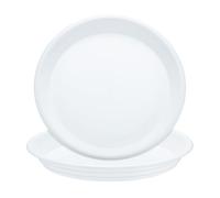 QUARKZMAN 2 Pz Sottovaso per Piante in Plastica 9.5" (24.1cm) Rotondo Vassoio di Drenaggio Sottovaso per Fiori Base Inferiore per Fioriere per Interni e Esterni, Bianco Perline Perle
