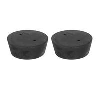 QUARKZMAN 2 Pz Tappo in Gomma a 2 Fori, Tappo Sigillante a Cono per Tubi da Prova, Fiale di Vetro, Industria e Laboratori, 63x54x25mm Nero