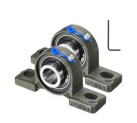 QUARKZMAN 2 Pz UCP205-14 Cuscinetti a Piastra a Cuscino Diametro Foro 7/8 pollici Auto-Allineanti, Base in Ghisa Massiccia Montata Cuscinetti in Acciaio al Cromo