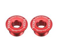 QUARKZMAN 2 Pz Vite di Copertura Pedivella M20 Lega di Alluminio Bullone di Fissaggio Pedivella Bicicletta Viti Braccio Gruppo Guarnitura per Mountain Bike E Bici da Strada Rosso