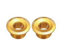 QUARKZMAN 2 Pz Viti Copri Pedivella Bicicletta M19 Lega di Alluminio Bullone Fissaggio Pedivella Viti Braccio Serie Pedivella per Mountain Bike Oro