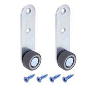 QUARKZMAN 2 Rotelle Basso Profilo, 1" Ruote Piccole Laterali Con Meno Vibrazioni Attrito E Rumore Per Fai Da Te Porta Cassetto Libreria Scaffale Mobile Panchina(Grigio+Argento)