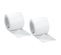 QUARKZMAN 2 Rotoli Nastro Effetto Legno, 1,97" x 16 Piedi Nastro Riparatore Testurizzato Realistico Autoadesivo Patch Effetto Legno per Pavimento Parete Porta Armadi Tavolo (Bianco)