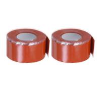 QUARKZMAN 2 Rotoli Nastro Silicone Autoadesivo 1" x 10ft x 0.02" Nastro Gomma Idraulica Sigillante Impermeabile Guarnizione Riparazione Impugnatura Silicone per Perdite Tubi Acqua, Rosso