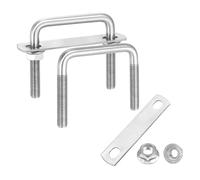 QUARKZMAN 2 Set Bulloni A U M8 2-3/8 Pollici Larghezza Interna Quadrata, Lunghezza 2-3/8 Pollici Bulloni A U In Acciaio Inossidabile 304 Con Dadi, Piastre Di Supporto, (60mm L x 60mm A)