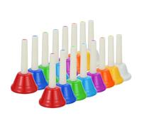 QUARKZMAN 2 Set Campanelle A Mano 8 Note Musicali Diatoniche Strumento Musicale Colorato Per Insegnamento Musicale Festa Coro Chiesa Compleanno Famiglia Matrimonio Festa Bianco/Colori Misti