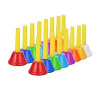 QUARKZMAN 2 Set Di Campanelle A Mano 8 Note Musicali Diatoniche Strumento Musicale Colorato Per Insegnamento Musicale Festival Coro Chiesa Famiglia Compleanno Matrimonio Giallo/Colori Misti