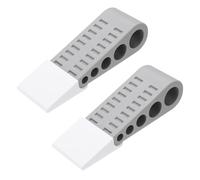 QUARKZMAN 2 Set Fermaporta in Gomma Cuneo Antiscivolo Resistente Grigio | Con Supporto Autoadesivo, per La Parte Inferiore Della Porta, Su Piastrelle Cemento Moquette