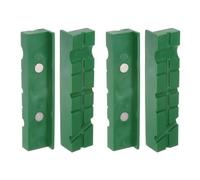 QUARKZMAN 2 Set Morsa Magnetica per Morsetti 6" Magnete con Scanalature a U Cuscinetti Mascelle Banco Gomma Morbida Coperture Protezione Multiuso per Lavorazione Legno, Verde