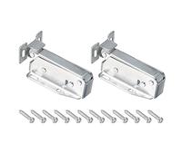 QUARKZMAN 2 Set Spingere per Aprire Porta Gancio Ferro Automatico Molla Caricato Spinta in Tocco Chiusure per Porta Armadio Guardaroba (58mm Argento)