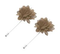 QUARKZMAN 2 Spille Occhiello A Fiori, Spille Da Occhiello Per Uomini Abiti Boutonnieres Fiori Di Seta Fatte A Mano Accessori Da Uomo Per Matrimonio Anniversario Laurea Festa, Champagne