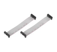 QUARKZMAN 2 zi Connettore IDC Cavo A Nastro Piatto, 20 Pin Passo 2.54mm Lunghezza 15cm Connettore FC A FC Doppio Femmina Cavo A Nastro Piatto Filo per Elettronica Industriale, Grigio