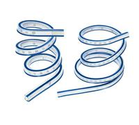 QUARKZMAN 20/40 Pollice 50/100cm Righello Flessibile Curvo Può Essere Piegate per Disegno Cucito Ingegneria, 2 Pz, Blu