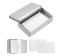 QUARKZMAN 20 Cartoline Ad Acqua, Carta Per Acquerello 100% Cotone 4x6 Pollici Con Scatola Di Latta Argentata Cartoline Vuote Ruvide Per Pittura Inviti Biglietti Di Auguri (140lb/300gsm)