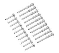 QUARKZMAN 20 Coppie Kit Cavi Ringhiera Invisibile, Tenditore e Terminale Nascosti 1/8" Acciaio Inossidabile T316, Ferramenta Ringhiera Cavo Montanti Legno/Metallo 2"x2", 4"x4", Argento