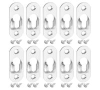 QUARKZMAN 20 ganciere per cornici a bocchetta, 37x14 mm, robuste, in metallo, con viti per specchi, quadri e cornici, colore argento